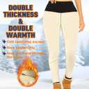 Thermal Thick Fleece Lined Leggings with Pockets -High Waisted Warm Winter Yoga Pants for Women Running Workout Leggings S
