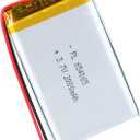 654065 3.7V Lipo Battery 2000mAh 654065 Rechargeable Lithium Polymer Battery Pack with JST PH2.0mm Connector for Electronic Device