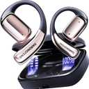 Open Ear Wireless Bluetooth Headphones, Pain-Free Air Conduction Ear Buds with LED Digital Display Charging Case, Sweat Resistant for Running, Safe Driving, and Extended Daily Use