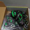 MammyGol Adjustable Inline Skates for Kids Boys Girls Youth Blades Roller Skates with Light up Wheels Ages 4-16 (Large - Youth (5-8US), Green)