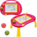 Toddler Toys,Toys for 1-2 Year Old Girls,Magnetic Drawing Board,Erasable Doodle Board for Kids,Educational Learning Toddler Baby Toys 18 Months 1 2 3 Year Old Girl Boy Chistmas Birthday Easter Gifts (Rose Pink)