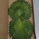 6 Pcs Pu Foam Artificial Palm Leaves Faux Palm Tropical Leaves Fake Palm Fronds for DIY Wedding Bouquets Fake Leaves for Centerpieces Arrangements Bridal Shower Palm Leaf for Party Home Decorations