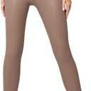 Conceited Luxe Leggings Velvet or Vegan Leather (Small, Mocha)