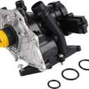 JDMSPEED Water Pump Thermostat Housing Assembly 06L121011B Replacement For Audi A3 A4 A5 S3 TT, Replacement For Volkswagen VW Golf Beetle Passat SportWagen 1.8T 2.0T Replaces 06L121111J 06L121111H