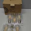 Ascher Dimmable Vintage LED Edison Bulbs, 6W, Equivalent 60W, 700lm, Warm White 2700K, 80+ CRI, ST58 Antique LED Filament Bulbs, E26 Medium Base, Clear Glass, Pack of 6