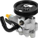 Power Steering Pump for Kia Sorento LX 3.5L V6 2003-2006 Consistent No.57100-3E000/5781/13793 Power Assist Pump Silver Tone with Pulley 1 Pcs
