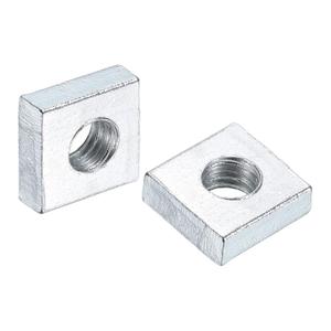 uxcell 100Pcs M6x12mmx4mm Square Nuts, Carbon Steel Zinc Plated Coarse Thread Square Nuts Fasteners for Home Repairs and Professional Engineering, Silver