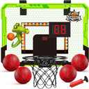 Indoor Mini Basketball Hoop for Kids, Over The Door Basketball Hoops, Mini Hoop Basketball with Scoreboard, 4 Balls, Birthday Gifts Toys for 5 6 7 8 9 10 11 12 Year Old Boys Girls