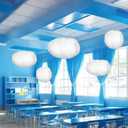 Tatuo 6 Pcs Artificial Hanging Clouds for Room Ceiling Imitation 3D Cloud Decoration Fake Imitation Cotton Props DIY Ornament for Halloween Party Bedroom Wedding Stage Show Decor (3 Size) (13.8 X 9.8 X 6 Inches)