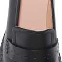 Cole Haan Women's Corrinne Lug Penny Loafers, Black Leather, 9-B US