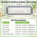 3-Piece Queen Size Bed Rail for Toddlers - Adjustable Baby Bed Rail Guard, Kids Safety Bed Rail for Queen Size Bed,  Size Queen Size(78.7"x78.7"x60")