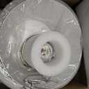 OFLNLL Metal Semi Flush Mount Ceiling Light, White and Gold Industrial Flush Mount, 9 Inch Single Lamp Base Hallway Light Fixtures, Perfect for Entryway Kitchen Laundry Room