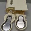 Gardner Pet Gravity Automatic 2-in-1 Pet Feeder, 0.8 Gallons*2 Cat Feeder and Water Dispenser Set, 100% BPA-Free Feeder and Stainless Steel Water Dispenser for Dogs, Cats, Rabbits, Puppies (Beige)