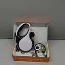 26ft Retractable Dog Leash with Chew Proof Cable, Heavy Duty Dog Leash for Large Dogs up to 110lbs, with LED Light, Non-Slip Handle, 360 No-Tangle, Poop Bag Holder, One-Handed Brake (White, L 26ft)