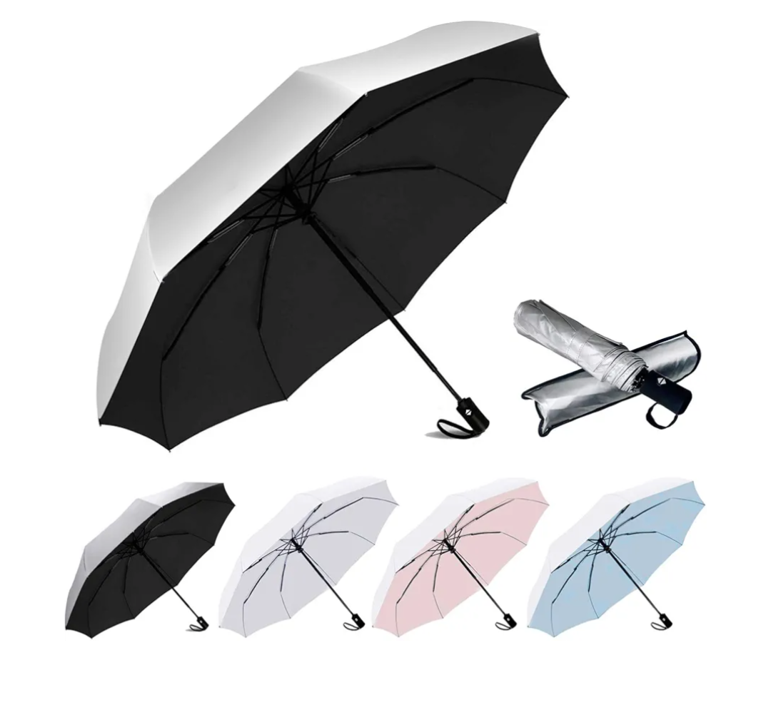 SIEPASA UV Protection Travel Compact Umbrella-Automatic Umbrellas for Rain-Compact Folding Umbrella, Travel Umbrella, Small Portable Windproof Umbrellas for Men Women Teenage