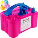 PCFING Balloon Pump Electric, Portable Balloons Inflator Blower Machine with Balloon Tie Tool & Dual Nozzle