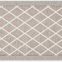 Martha Stewart Miles Modern Diamond Anti-Fatigue Air-Infused Kitchen Mat, Coffee Brown, 19.6"x39"