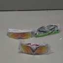 Fabbay 3 Pair Neon Retro Mirrored Sunglasses 80s 90s Semi Rimless Colored Lens Sunglasses for Sport Men Women (Classic Colors)