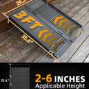 VNN Portable Wheelchair Ramp 3FT, Black Seamless Non-Slip Aluminum Ramps for Wheelchairs for Home, Handicap Wheelchair Ramps for Home Steps, Aluminum Loading Dock Plates