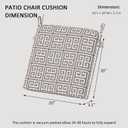 Outdoor Dining Chair Cushion Pad 20"x20" 4Pcs- Tie Straps for Secure Fit, Water-Resistant, UV Resistant, Recycled PFAS-Free Fabric, Print 016