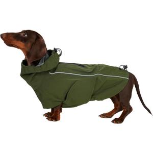 Waterproof Dog Raincoat, Hooded Raincoat for Dachshund Whippet Small Medium Large Dogs, Adjustable Dog Rain Coat Jacket (03(Dachshund 16-24lbs))
