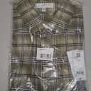 GUESS Men's Long Sleeve Collins Check Shirt (X-Large, Green Faded Check)