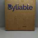 Folding Table 4 Foot Portable Heavy Duty Plastic Fold-in-Half Utility Table Small Indoor Outdoor Adjustable Height Folding with Carrying Handle, Camping and Party,White