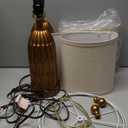 Table Lamps for Bedroom Set of 2, Farmhouse 3-Way Dimmable Touch Nightstand Lamp with 2 USB Charging Ports, Vintage Rustic Traditional Bedside Lamp for Living Room End Table (Brass)