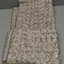 ROYHOME Runner Rug Print Braided Hallway Runner Washable Entryway Rug, Stain Resistant Non-Slip Area Rug Farmhouse Solid Printed Textured Carpet for Bedroom Laundry Kitchen, Beige/Grey, 2' x 6'