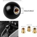 Shift Knob Manual Gear,Round Shift Knob Acrylic Gear,4 5 6 Speed Universal Shifter Knobs with 3 Adapters,Fit for Manual Car M 8 * 1.25, M 10 * 1.25, M 10 * 1.5, M 12 * 1.25 (Black8)