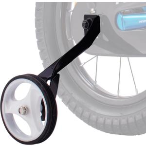 RoyalBaby Training Wheels for 16, 18 Inch Kids' Bikes, Heavy Duty Steel Brackets and Quiet Rubber Tires, Adjustable Height Bicycle Stabilizers, 1 Pair, Black