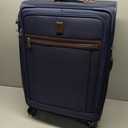 Travelpro Platinum Elite Softside Expandable Checked Luggage, 8 Wheel Spinner Suitcase, TSA Lock, Men and Women, True Navy Blue, Checked Medium 25-Inch