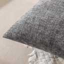 EMEMA 18x18 Inch Pillow CoversPack of 2 Soft Chenille Decorative Couch Pillow Covers Farmhouse Solid Dyed Square Pillowcases for Sofa Bed Gray(Only Covers)