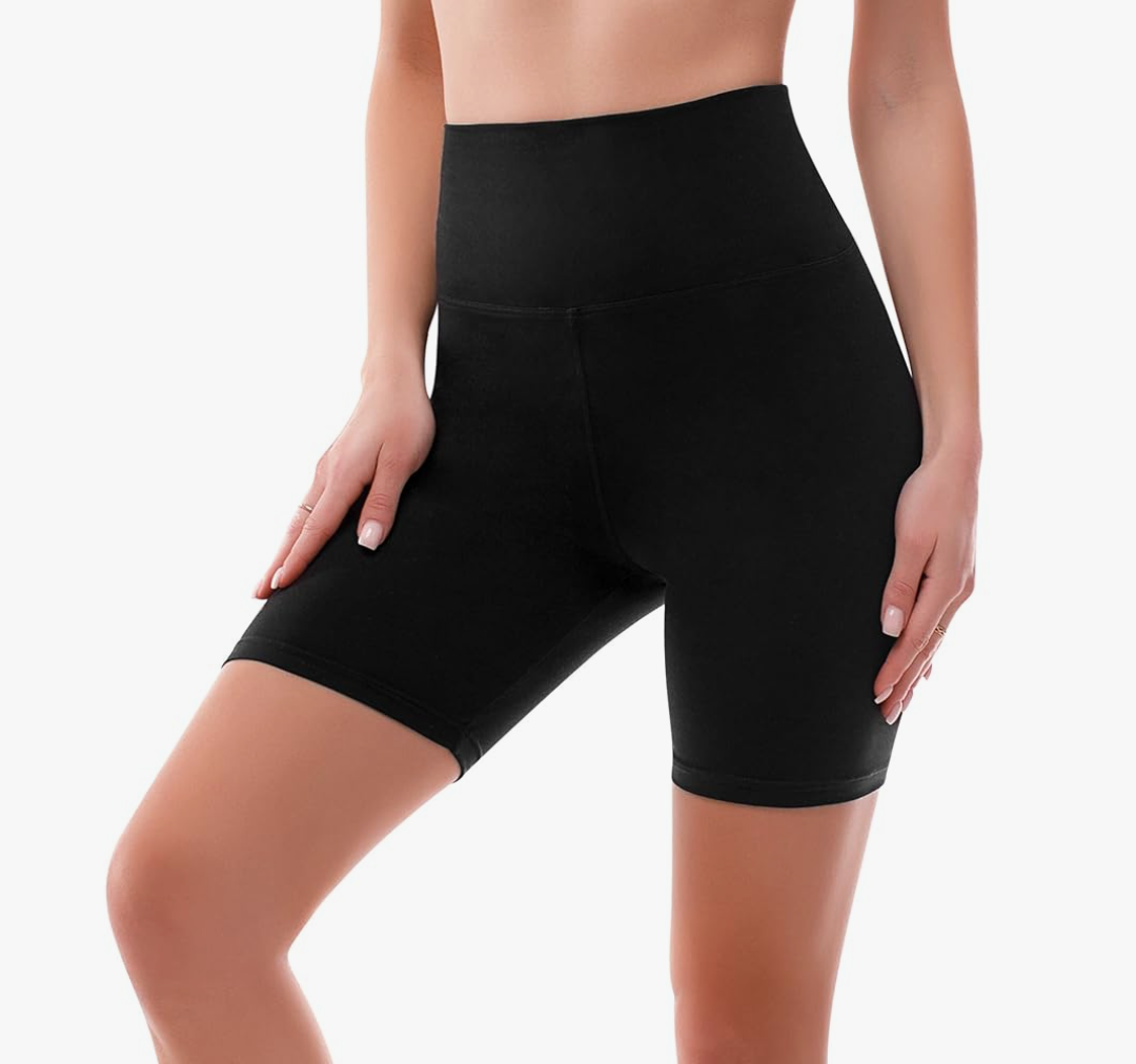 SINOPHANT High Waisted Women Biker Shorts - 6” Buttery Soft Elastic Tummy Control Shorts for Gym, Yoga, Workout, Size L/XL