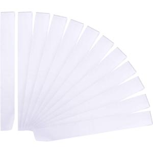 12 Pieces Blank Satin Sashes Plain Sashes Party Accessory for Graduation Wedding Party DIY Supplies(White)