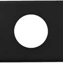 BWE 6.5 Inch Bathroom Vanity Sink Faucet 4" Hole Cover Deck Plate Escutcheon Black Matte