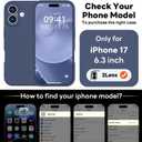 Vooii Magnetic for iPhone 17 Case, Compatible with Magsafe (Premium Liquid Silicone) (Integrated Camera Control Button) Full Body Protective Anti-Scratch Microfiber Lining 6.3", Navy Blue