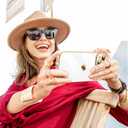 2 x LeYi for iPhone 15 Case: with Tempered Glass Screen Protector [2 Pcs]+ Full Camera Lens Protection,Love Heart Plating Women Cute Luxury Soft TPU Shockproof Case for iPhone 15,White