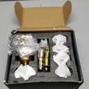 4 Pack Antique Brass Door Knobs Crystal Door Knob Interior Privacy Door Knob for Bedroom and Bathroom Glass Door Knob,Zinc Alloy