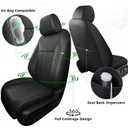for Honda Civic Leather Seat Covers, Sedan EX 2022-2026, Sport 2025 2026, Custom Fit Car Seat Cover Full Set, Waterproof Accessories, Black (60/40 Split Benches-with Rear Armrest)