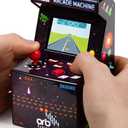 Orb - Mini Arcade Machine, 240 in-Built Games, 8-Bit Retro Arcade Games, 2.5” Full Colour Screen, 8-Way Joystick, 2 Buttons, Volume Control Arcade 240