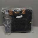 Large Women Lunch Bags for Work Insulated/Insulated Adult Lunch Box for Women/Durable Nylon Thermal cooler Bag /Leakproof Cooler Tote Bag with Storage Pocket(Newly upgraded Noir Black Brown strap)