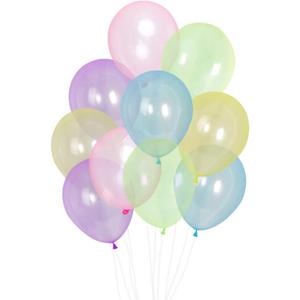 100pcs Crystal Pastel Clear Balloon, 12 inch Colorful Thick Transparent Party Latex Balloon for Wedding Birthday Baby Shower Party Decoration (MIX)