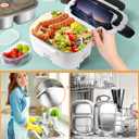 Eocolz Electric Lunch Box Food Heater 60-80W for Adults, Portable Food Warmer Heated Lunch Box for Car Truck Work with 1.5L Stainless Steel Container Fork & Spoon 12/24/110V Lonchera Elctrica