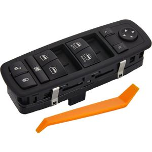 3+0 Metal PINS Power Window Switch.Fits for2012-2017 Dodge Grand Caravan,2012-2016 Chrysler Town & Country.Driver Side Control Door vidrios Master Switch.68110871AA.(Green Light)