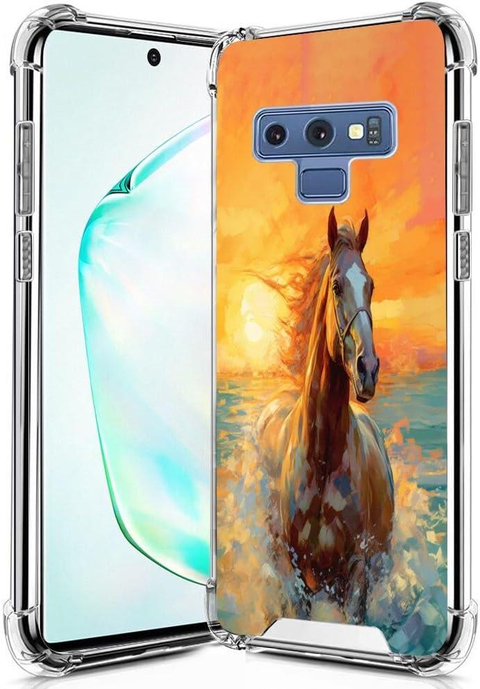 ZHONGWEI Clear Phone Case Compatible with Samsung Galaxy Note 9 with Horse-aa34 - Sleek Protection with Style and Durability for Any Smartphone Model.