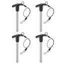 Uxcell 4Pcs T Handle Lock Pins, 9.5mm x 90mm Usage Length Stainless Steel Push-Button Quick Release Pin