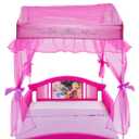 Delta Children Canopy Toddler Bed, Disney Princess, Age 15+, Size 53.94x29.13x55.12 Inch (Pack of 1)