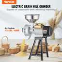 VEVOR Electric Grain Mill Grinder, 3000W Spice Grinders, Commercial Corn Mill with Funnel, Thickness Adjustable Powder Machine, Heavy Duty Feed Flour Cereal Mill Wheat Grinders, Dry & Wet Grinder