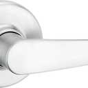 Kwikset Delta Interior Passage Door Handle, Lever For Closet and Hallway Doors, Reversible Non-Locking Handle Lever, Satin Chrome